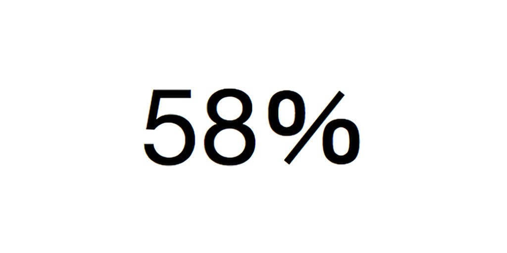 58パーセント