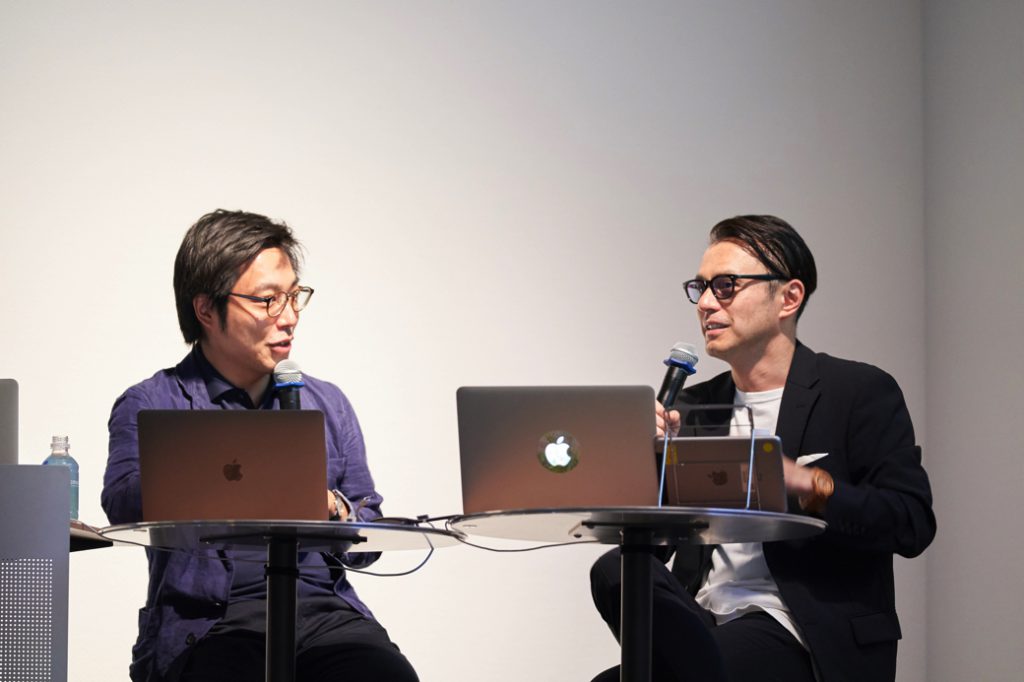 リバースプロジェクト共同代表の龜石太夏匡さん（右）と「H」編集長のタジリケイスケ